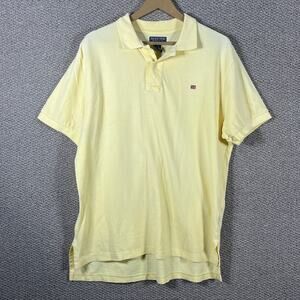 Polo Jeans Co. Ralph Lauren Polo Shirt Mens Large Yellow Short Sleeves Cotton‎